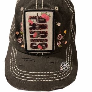 NEW 4350 District Paris distressed baseball hat